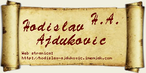 Hodislav Ajduković vizit kartica